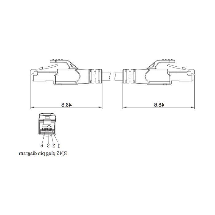 RJ45 male/RJ45 male、Dual end pre cast PUR shield flexible cable、EtherCat network cable、Green sheath、0C3041-XXX