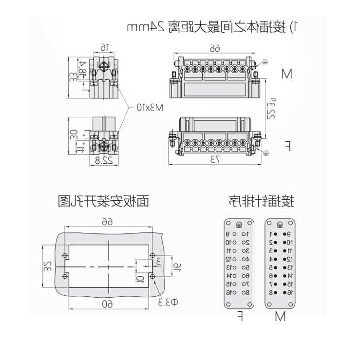 母芯件、螺钉压接、适配H16A外壳、HA-016-F、09200162812